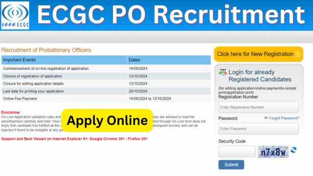 ECGC PO Recruitment