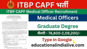 ITBP CAPF Medical Officer Vacancy